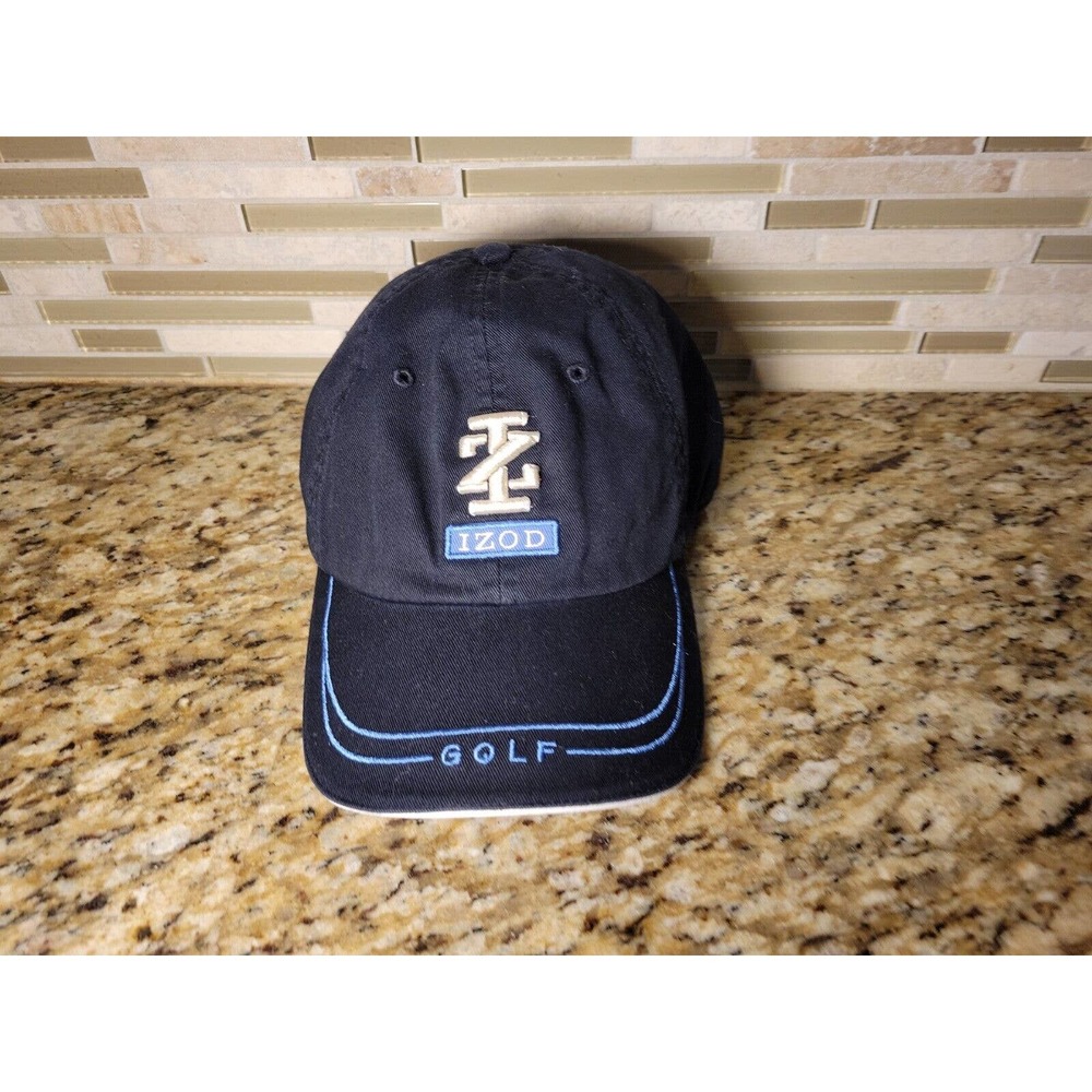 Izod Golf Men's Hat Adjustable in Black Cap One Size Fits All